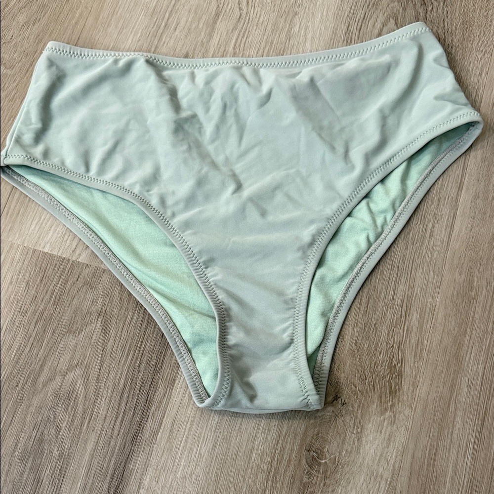 Mint Green High-Waisted Bikini Bottom